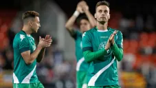 Francis Guerrero y Sergio Canales previo al encuentro frente al Valencia