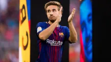 Sergi Samper durante un partido con el Barcelona