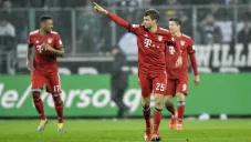 Muller festejando un gol con el Bayern