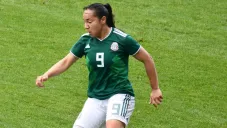 Charlyn Corral durante encuentro de la Selección Mexicana