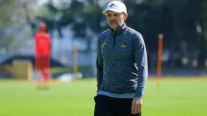 Torrente, durante un entrenamiento con Monarcas