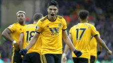 Jimenéz festeja anotación con el Wolverhampton