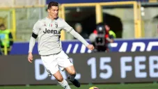 Cristiano Ronaldo en un partido con la Juve