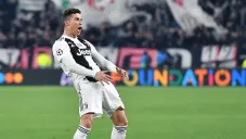 Cristiano Ronaldo haciendo polémico festejo ante el Atlético de Madrid