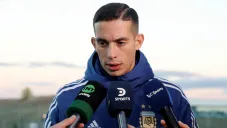 Iván Marcone atiende a los medios tras un entrenamiento