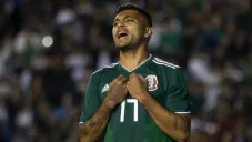 Tecatito Corona durante un juego con la Selección Mexicana