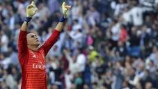 Keylor Navas celebra gol del Real Madrid