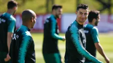 Cristiano, en entrenamiento con Portugal