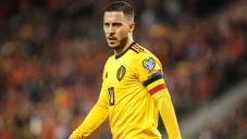 Hazard, durante juego de Bélgica contra Rusia