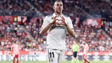 Bale celebra una anotación con el Real Madrid