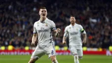 Kroos celebra gol con el Real Madrid