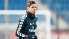 Varane en entrenamiento con el Real Madrid