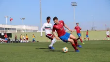 Macías, durante el partido vs Rep. Checa