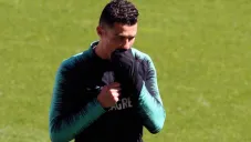 CR7 durante un entrenamiento con la Juventus