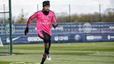 Neymar durante entrenamiento del PSG
