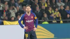 Messi durante un partido ante el Villarreal