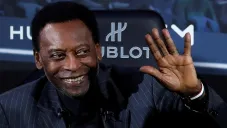 Pelé durante el evento publicitario de Hublot