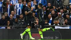 Gabriel Jesus festeja tanto contra el Brighton