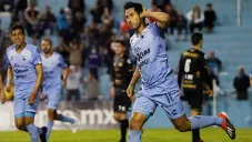 Pérez festeja un gol con Tampico Madero