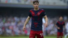 Brizuela, durante un duelo con las Chivas en CU