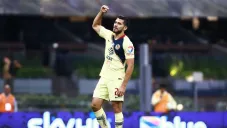 Martin, en festejo en el Estadio Azteca