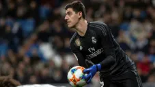 Thibaut Courtois durante un partido con Real Madrid