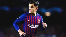 Philippe Coutinho durante un partido contra el Manchester United