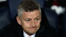 Gunnar Solskjaer se lamenta en juego contra Barcelona