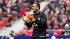 Jan Oblak en un partido con Atlético de Madrid