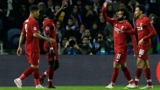 El festejo de uno de los goles de Liverpool