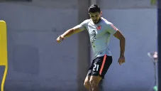 Henry Martin, en un entrenamiento con el América