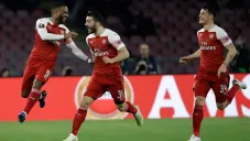 Jugadores del Arsenal en festejo de gol