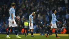 Jugadores del Man City, después de la eliminación