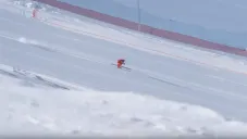 Joost Vandendries momentos antes de la caída