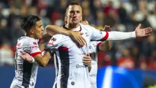 Leo Ramos festeja uno de sus goles ante Xolos
