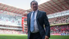 Meza durante un partido de la Liga MX