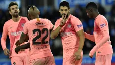 Barcelona celebra una anotación frente al Alavés