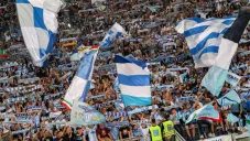 Seguidores de la Lazio durante un partido de la Serie A