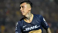 Martín Rodríguez, durante un duelo con Pumas