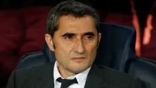 Valverde durante un partido del Barcelona