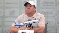 Piojo Herrera, durante una conferencia de prensa