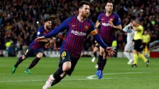 Leo Messi celebra una anotación frente al Liverpool