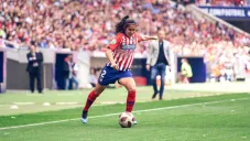 Kenti Robles durante un juego del Atlético de Madrid