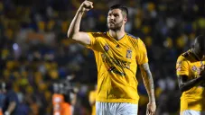 Gignac festeja gol ante Pachuca en los Cuartos de Final del C2019