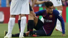 Coutinho tras lesionarse en el juego frente a Getafe