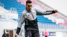 Efraín Juárez durante un entrenamiento del Valerenga