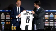 Allegri, en conferencia de prensa con la Juventus