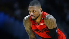 Damian Lillard durante un juego de los Trail Blazers