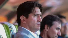 Bruno Marioni durante un juego de Pumas