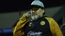 Maradona durante un partido del Ascenso MX